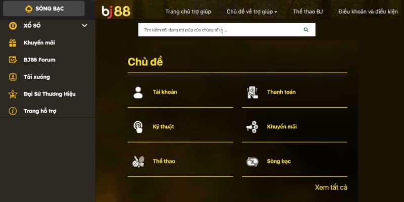 liên hệ Hỗ trợ người chơi qua trang hỗ trợ tự động